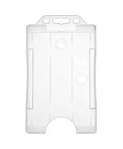 Clear Vertical Rigid ID Plastic Badge Card Holders Single Sided