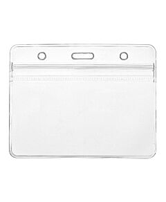 ID Badge Card Plastic Pocket Holder Horizontal Pouches 10 x 8cm