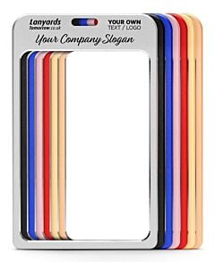 Personalised Large A7 Vertical Metal Custom ID Badge Holder Aluminium