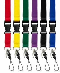 Detachable Dual Lanyards ID Metal Clasp and Loop Clip