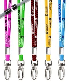 Personalised Cord Lanyards Custom - 2 Colour Woven Rope