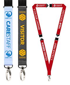 Personalised Lanyards Triple 3 Point Breakaway 1 Colour Screen Printed
