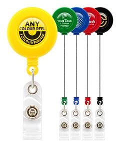 Personalised Retractable Yoyo Badge Reel Clip Extendable ID Holder Plastic