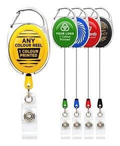 Personalised YoYo Retractable Badge Reel Holder Carabiner Metal
