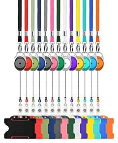 Retractable Lanyard with Card Holder Badge Reel Trio Set