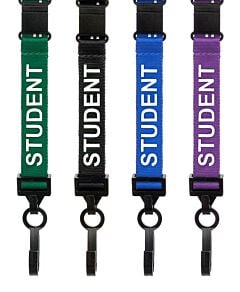 Student Lanyards Printed Breakaway With Plastic Clip