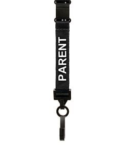 Black Parent Lanyards Pre-Printed Breakaway With Plastic Clip