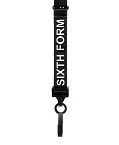 Black Sixth Form Lanyards Pre-Printed Breakaway With Plastic Clip