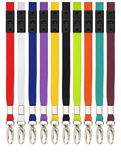 50-Pack Vinyl ID Card Holders With 50 Neck Lanyards - Combo Set For Events & Work