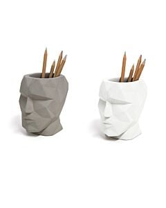 Cement Head Stationary Pen Pot​ Desktop Organiser