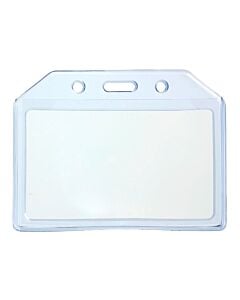 Plastic Clear Blue ID Card Badge Holder