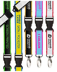 Double Layer Satin Custom Lanyards