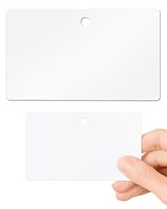 White blank plastic ID cards made of PVC with a horizontal 5mm hole punch