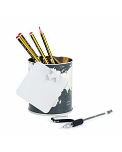 Black globe pen pot organiser
