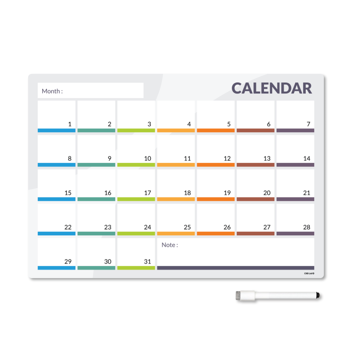 Kers Milieuvriendelijk Televisie kijken 31 Kalender van de dag Magnetische Koelkast Board Planner Met Pen
