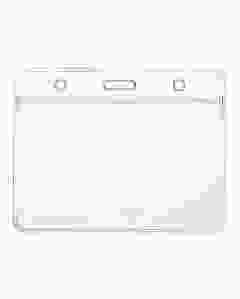 ID Badge Card Plastic Pocket Holder