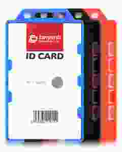 Coloured vertical double ID badge holders 