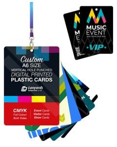 A6 Custom Printed Plastic Cards Vertical PVC Visitor Badges