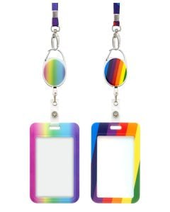 Funky Lanyard met Verticale Kaart Houder en Intrekbare Yoyo - Trio Set